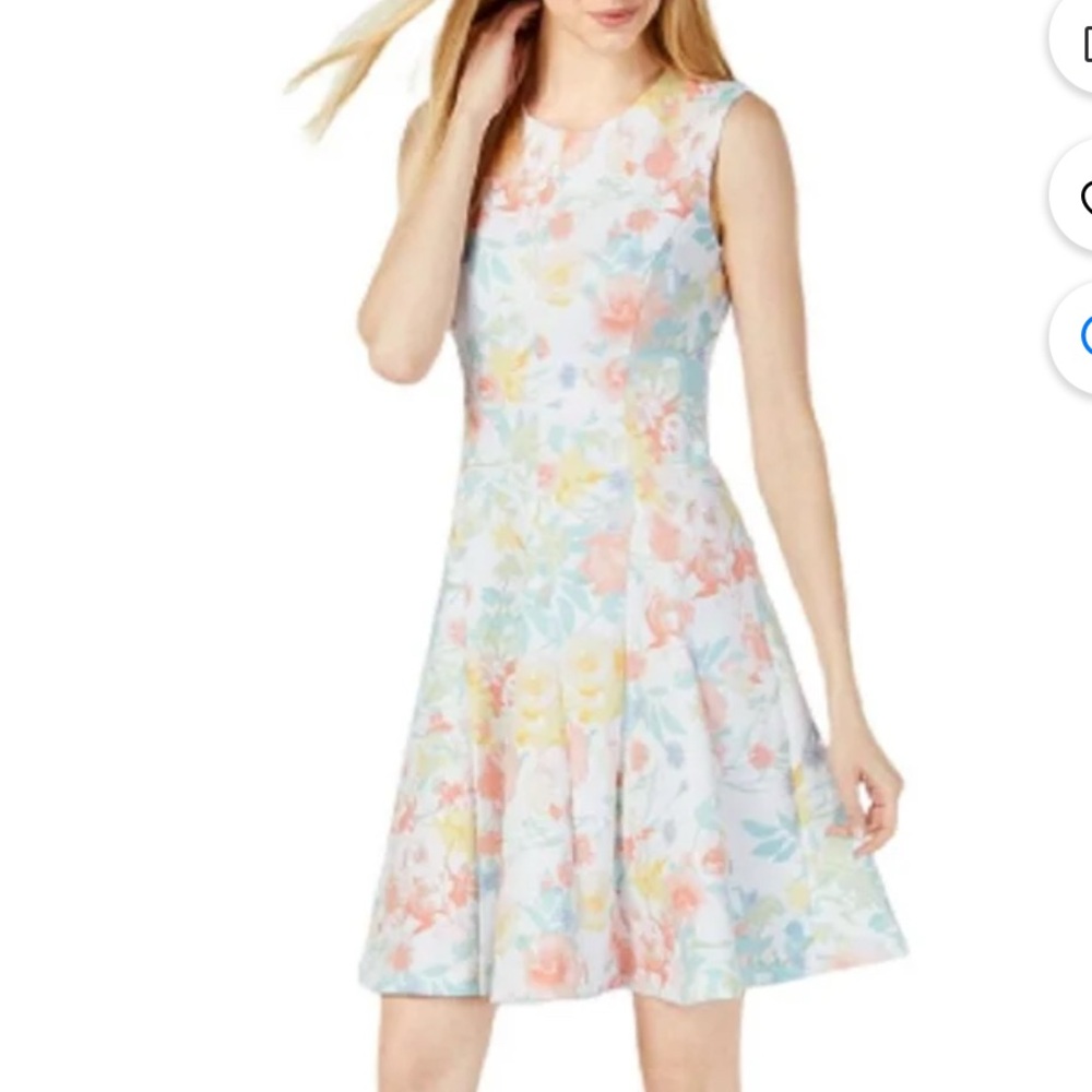 Calvin Klein Floral Sleeveless Dress - Multicolor